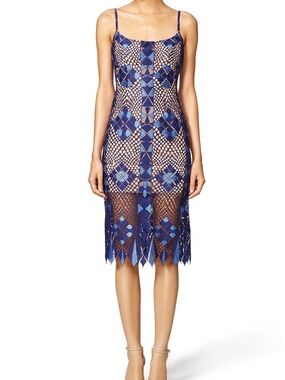 BCBG Alese Geometric Lace Dress